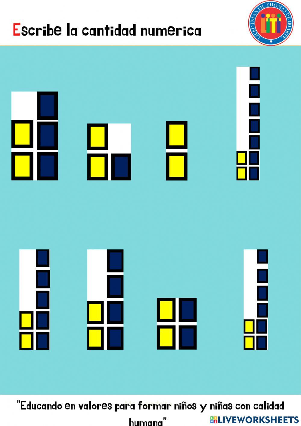Math online exercise for transicion live worksheets