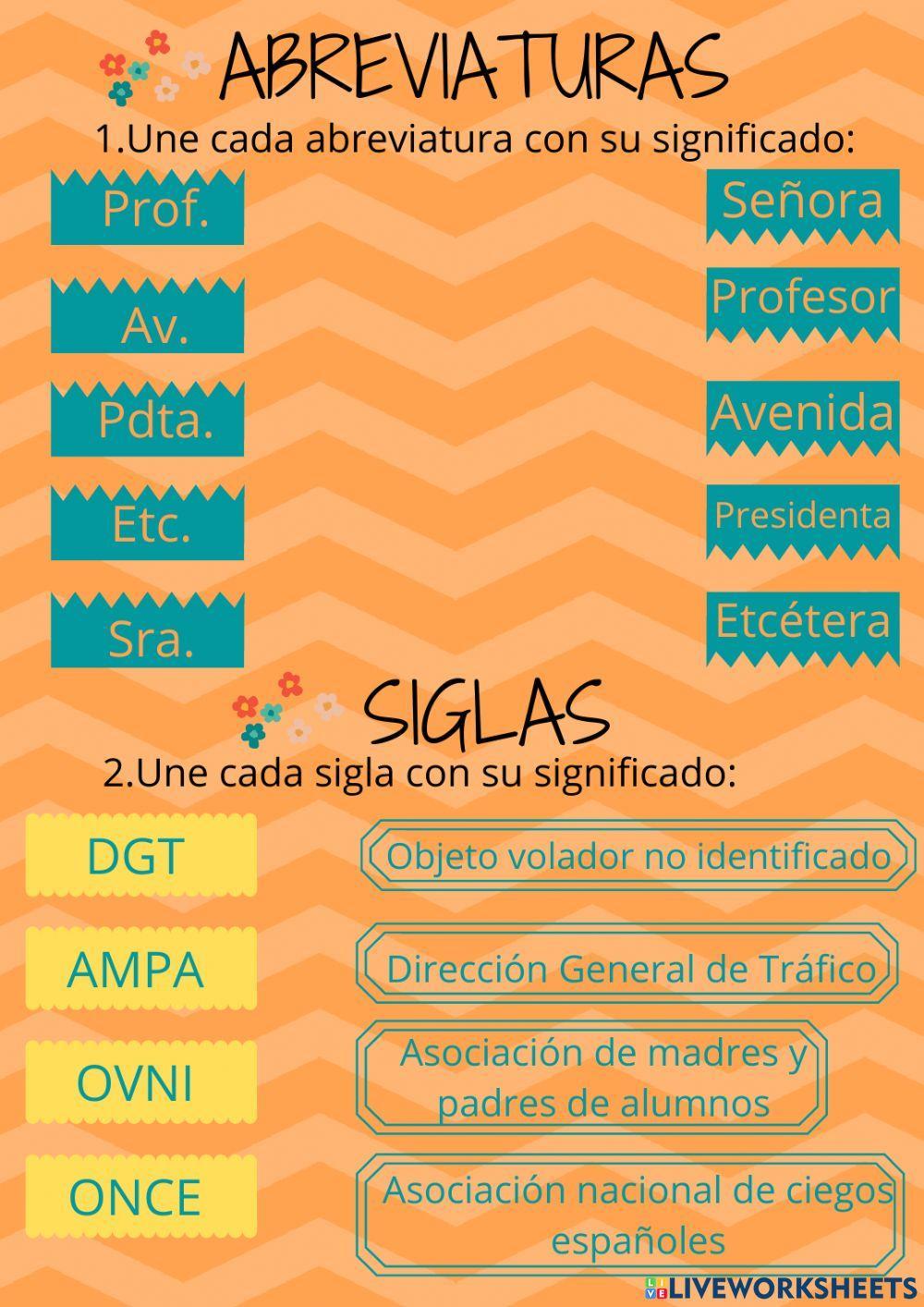 ABREVIATURAS Y SIGLAS