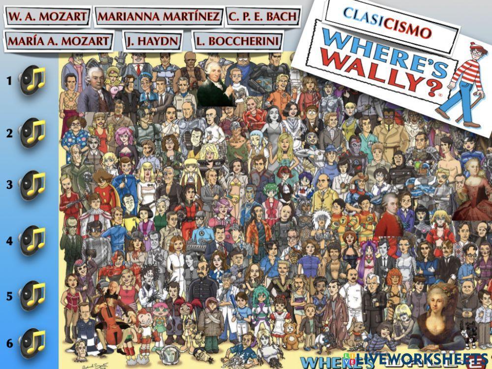 ¿Dónde está Wally? Compositores Clasicismo