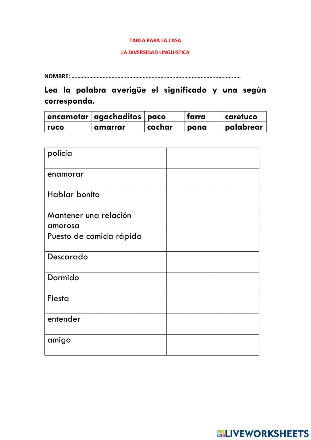 Variedades linguisticas