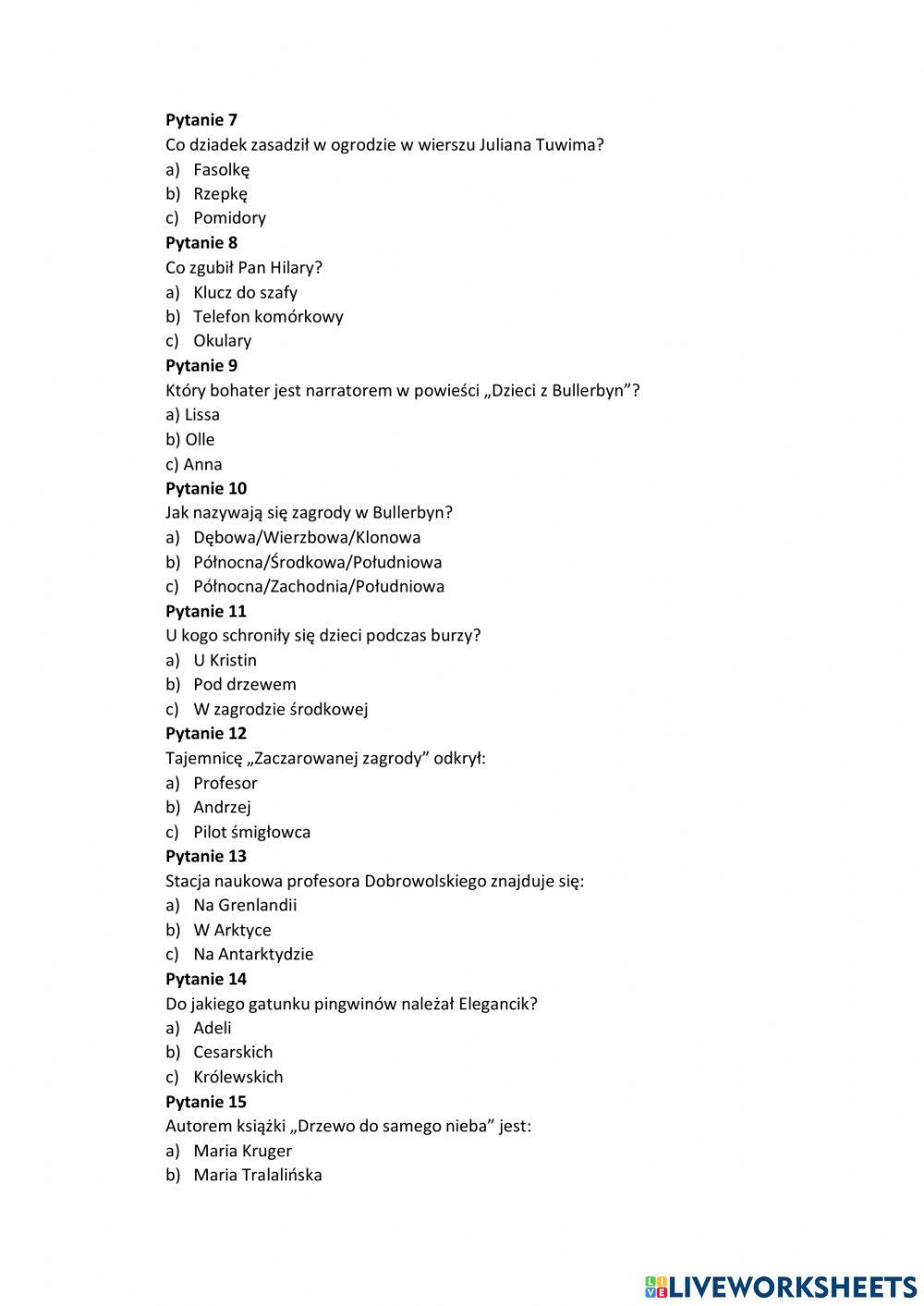 Szkolny mistrz czytelnictwa