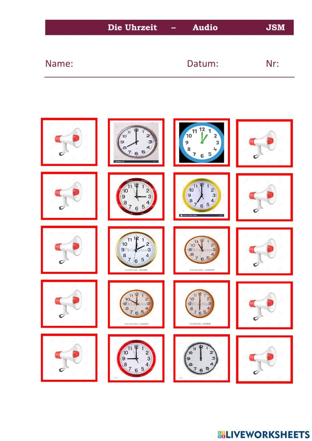 Die Uhrzeit - Horas en Punto (Audio)