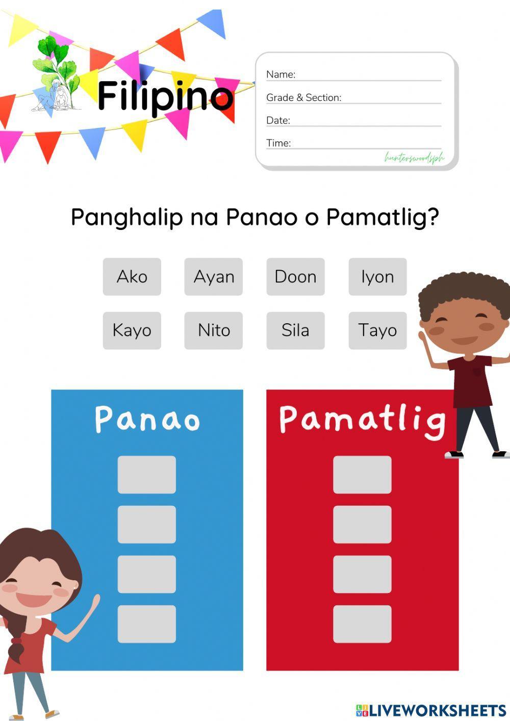 Panghalip na Pamatlig (HuntersWoodsPH Montessori Filipino)