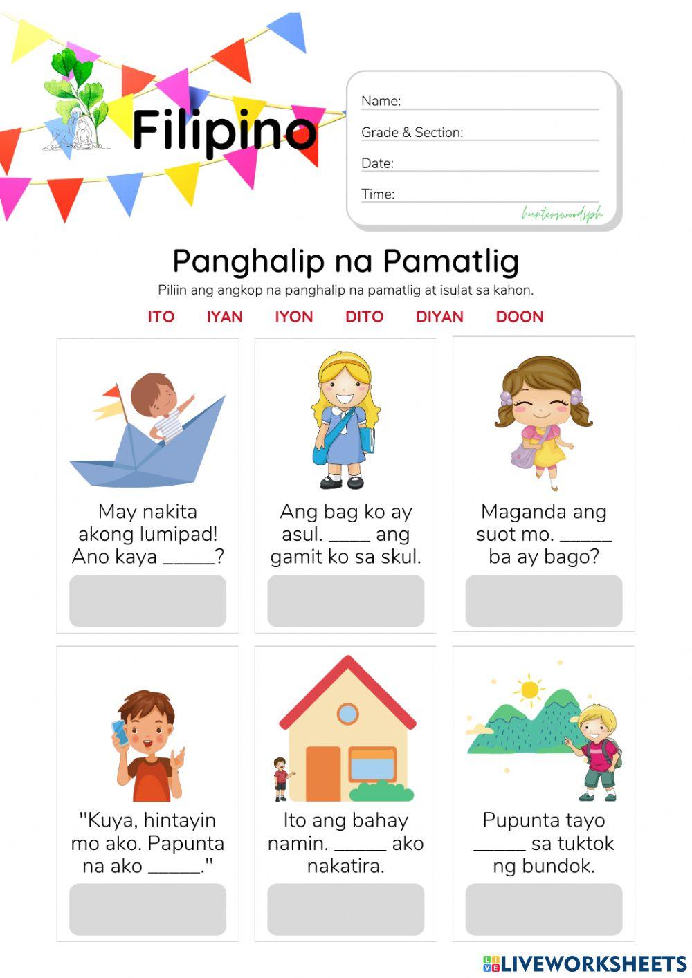 Panghalip na Pamatlig (HuntersWoodsPH Montessori Filipino)