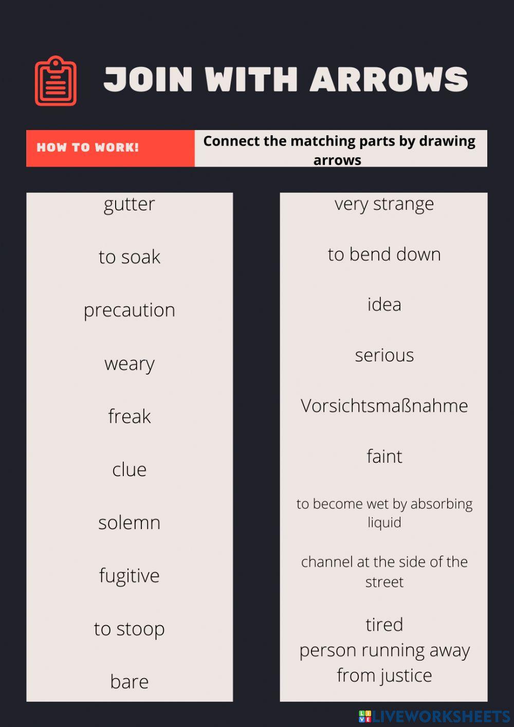 Vocabulary La Línea Chapter 17
