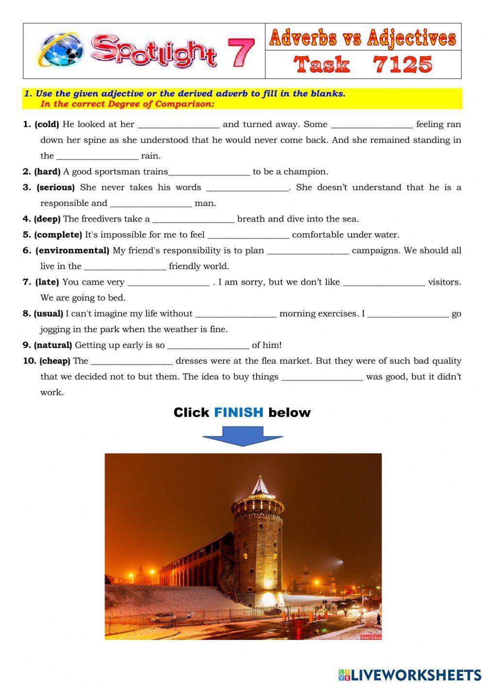 Spotlight 7 Task 7125