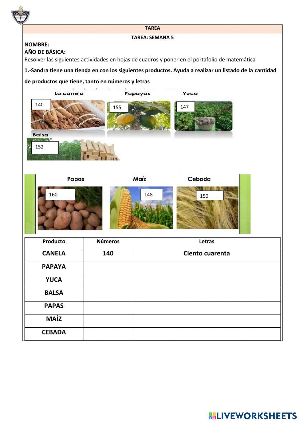 Centenas - productos