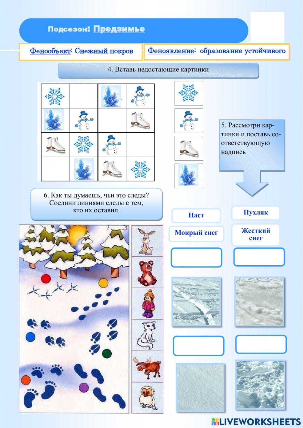 Фенология.Зима.Снежный покров