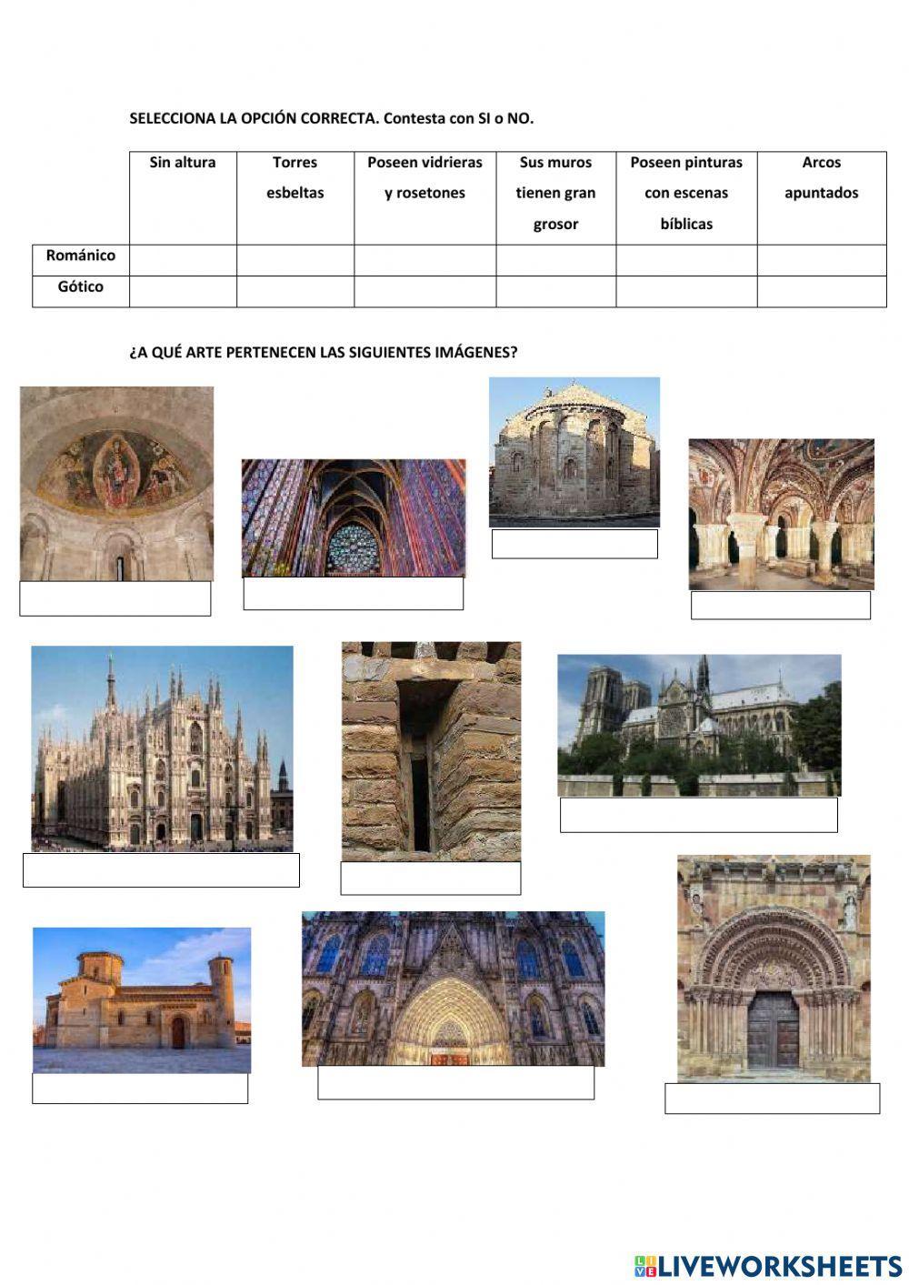 Arte románico y gótico