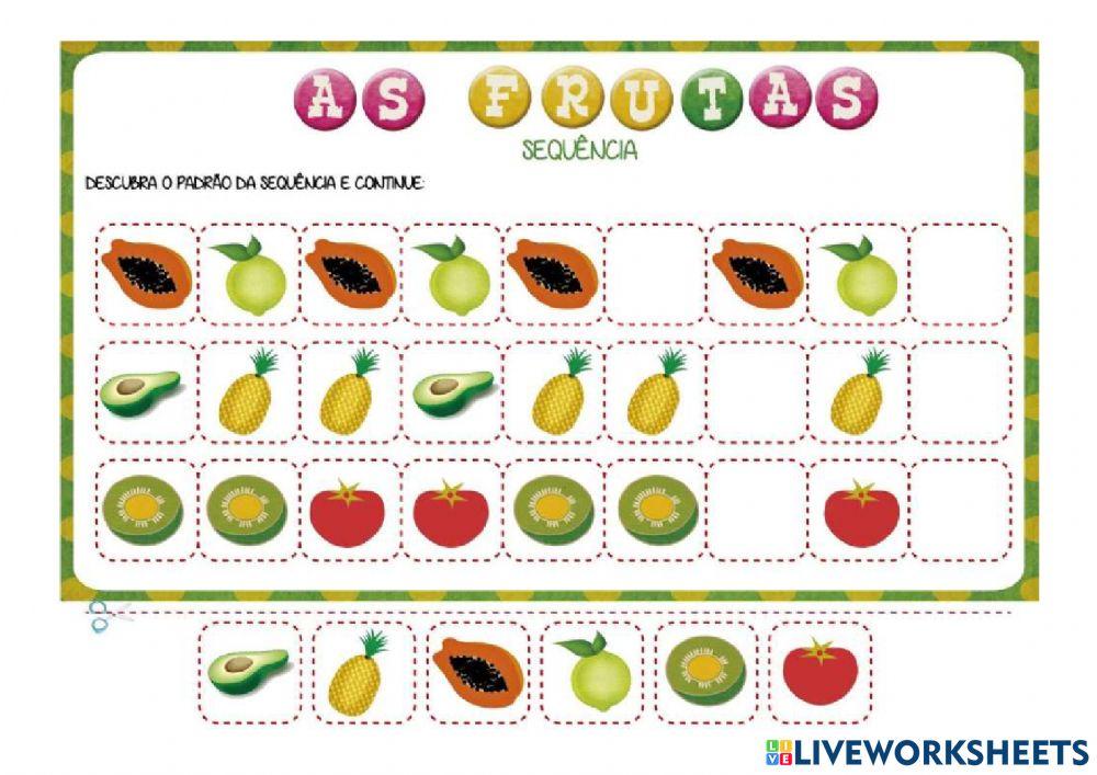 Sequência de frutas