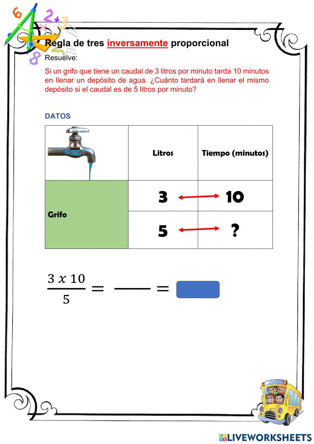 Proporcionalidad directa e inversa