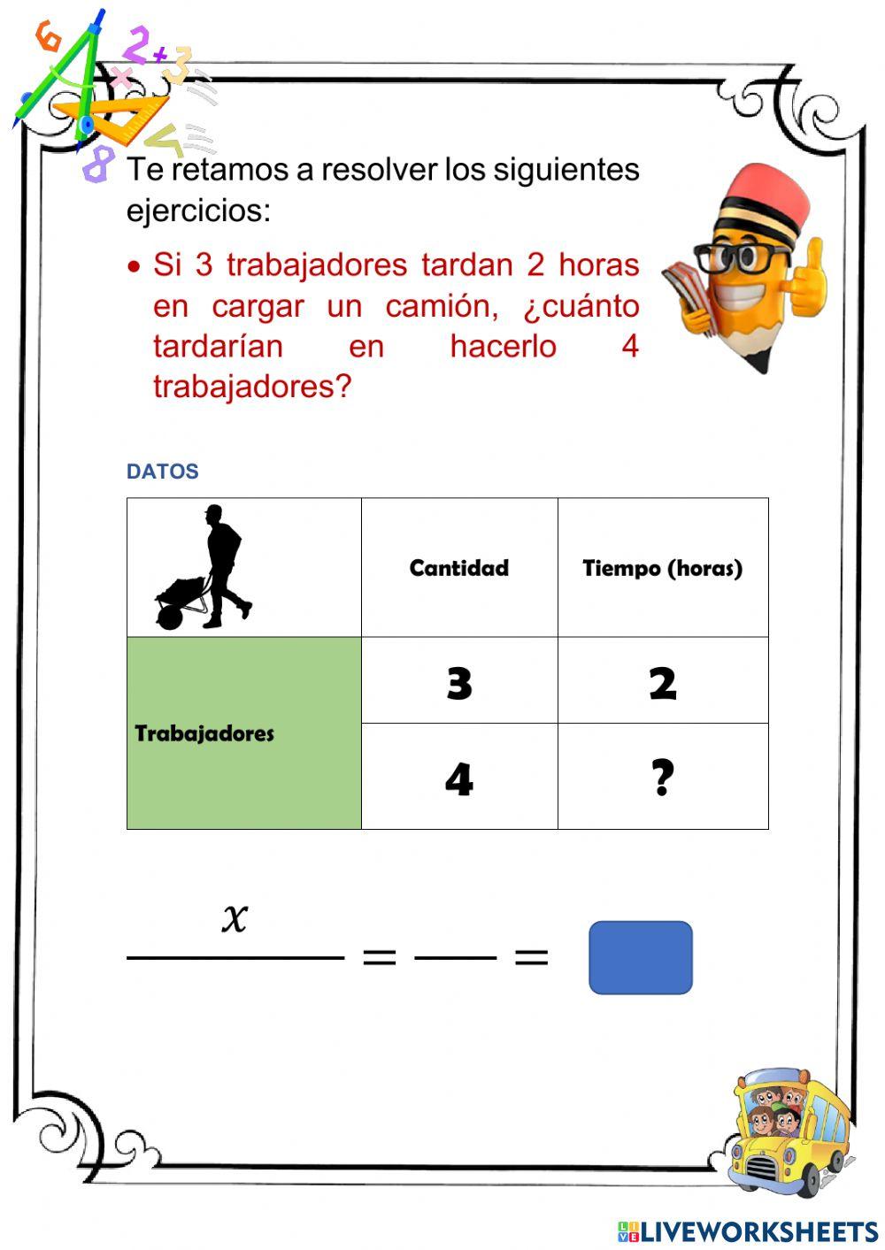 Proporcionalidad directa e inversa