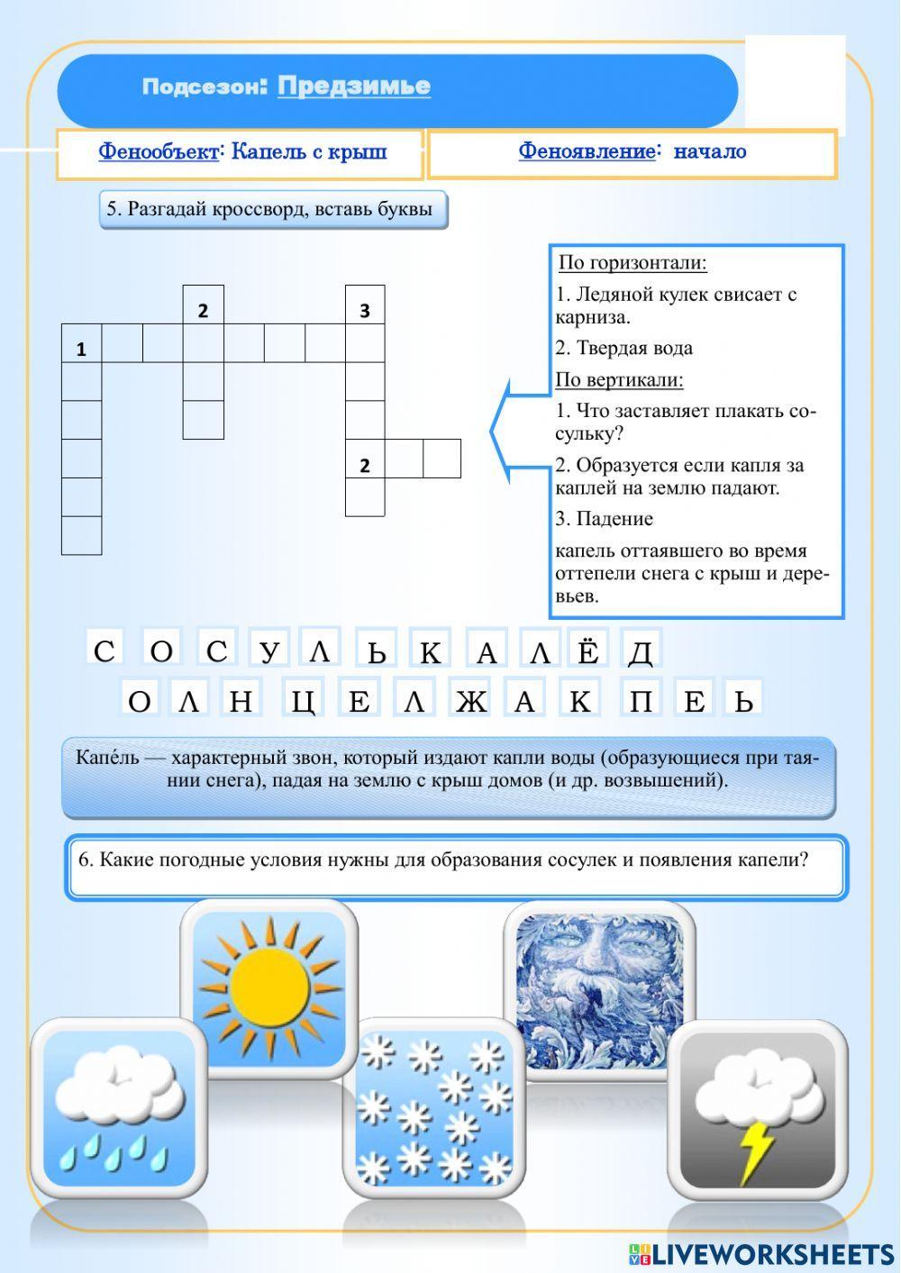 Фенология.Зима.Капель