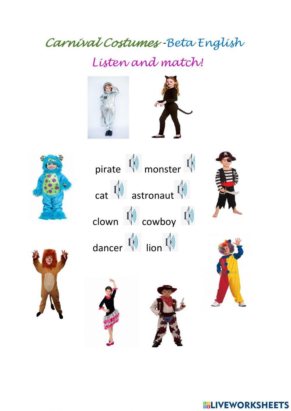 Carnival Costumes : Beta English