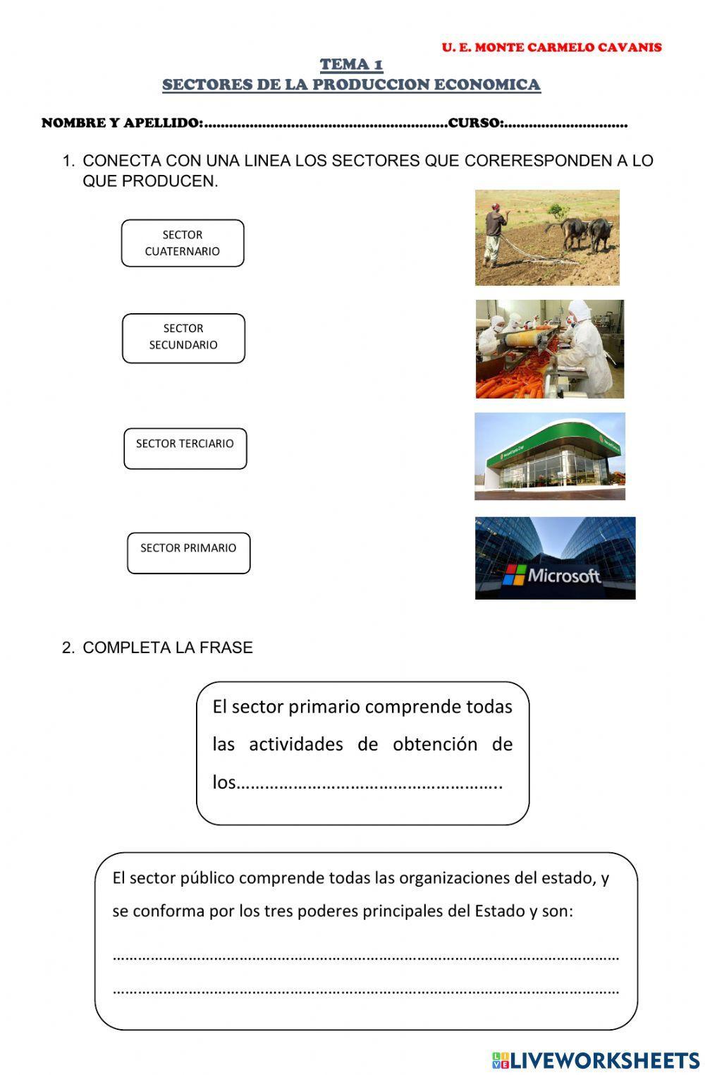 Sectores de produccion