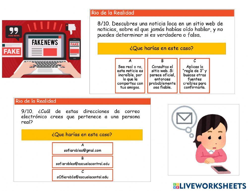 Interland - Rio de la Realidad - Suplantación de identidad y trampas 1