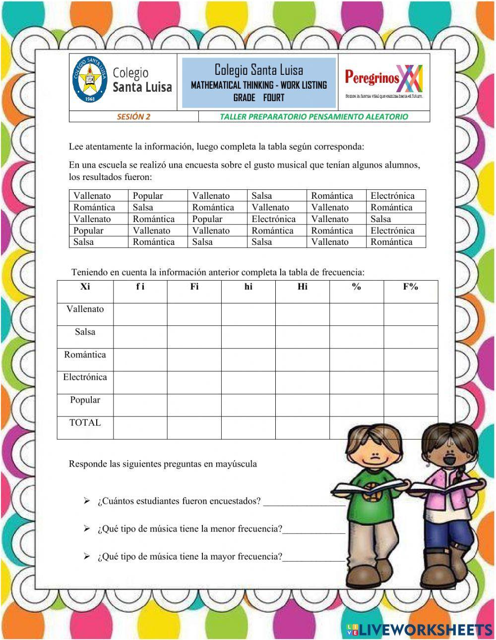 Tablas de frecuencia