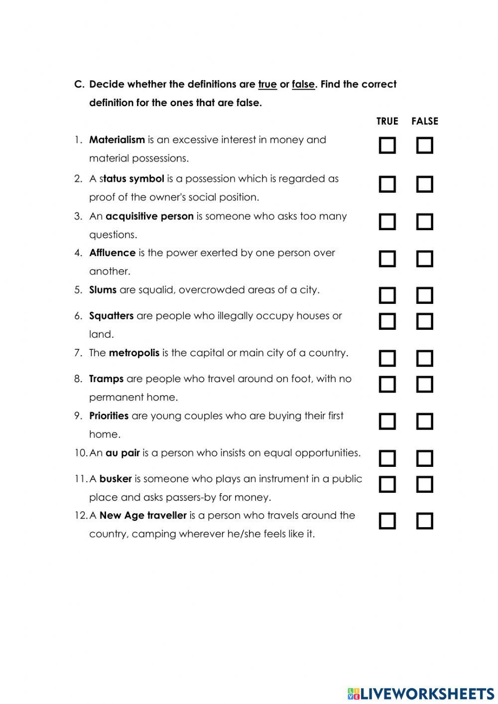 Different lifestyles