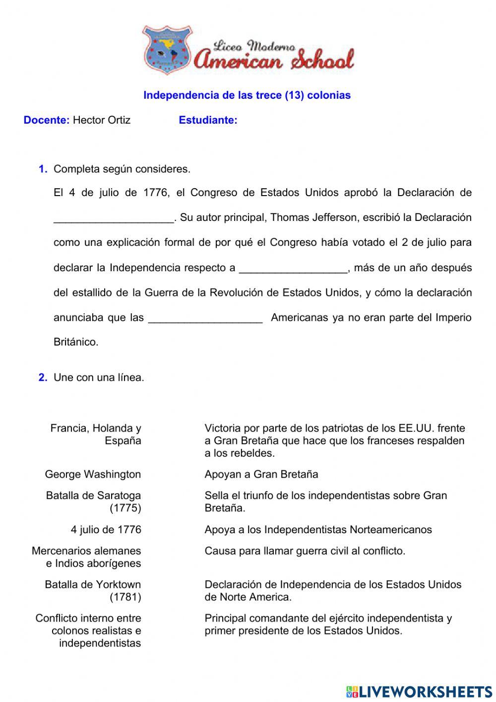 Independencia de los EE.UU.