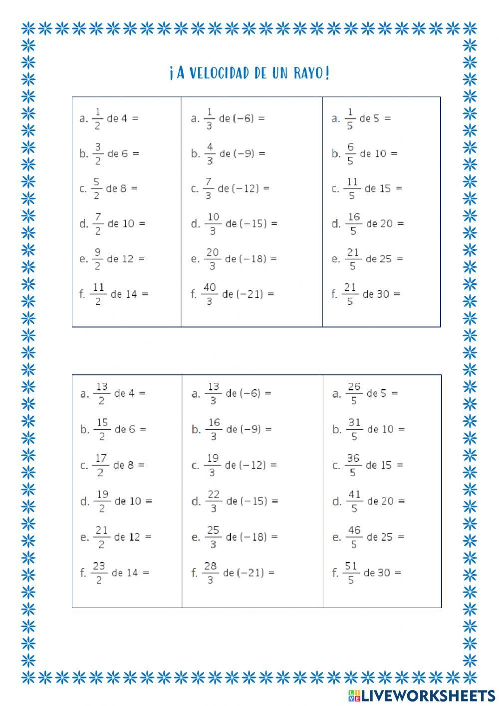 Fracción de una cantidad