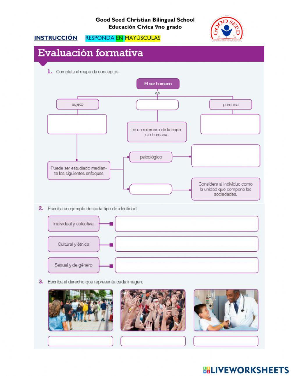 Págs. 116-117 Evaluación formativa