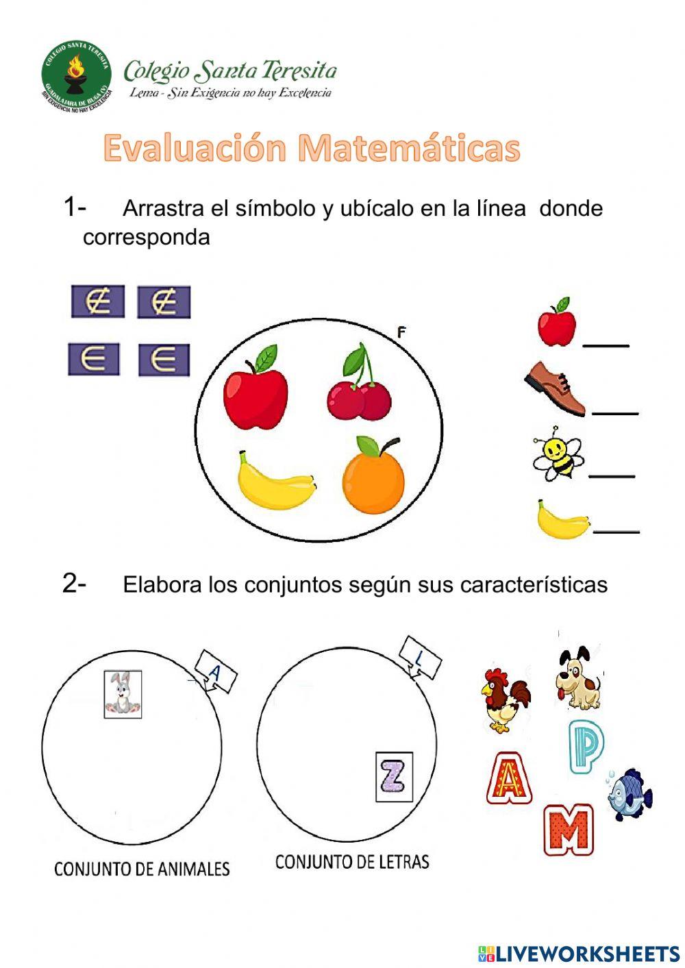 Conjuntos y relación entre conjuntos
