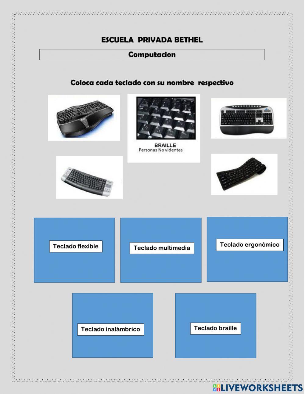 Tipos de teclados y monitores