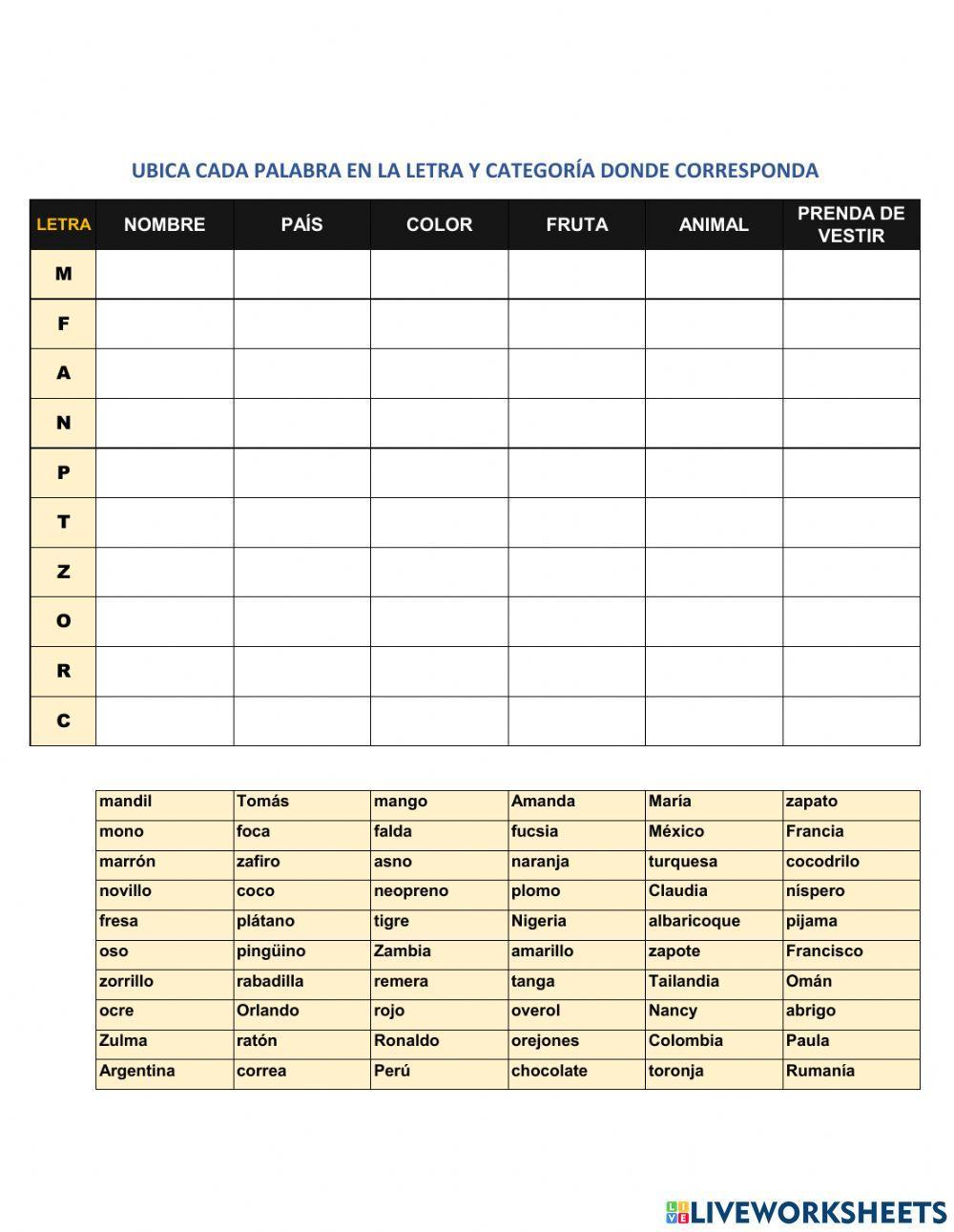 Tutifruti stop inversa