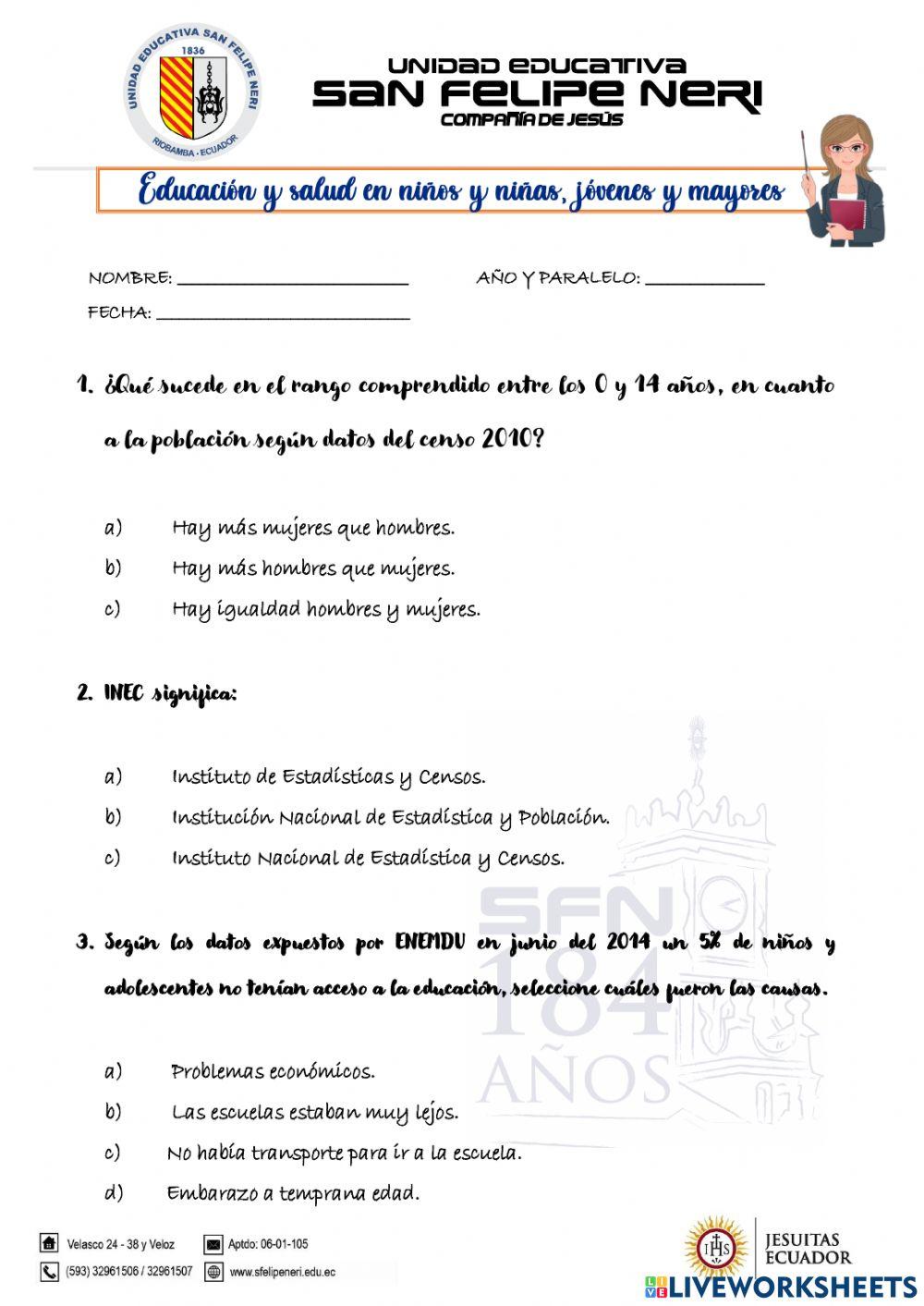 Ecuador niños y jovenes