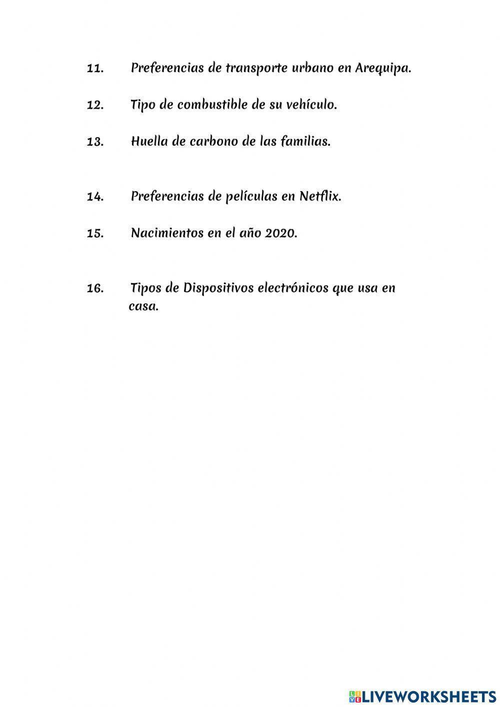 Tipos de Variables Estadísticas