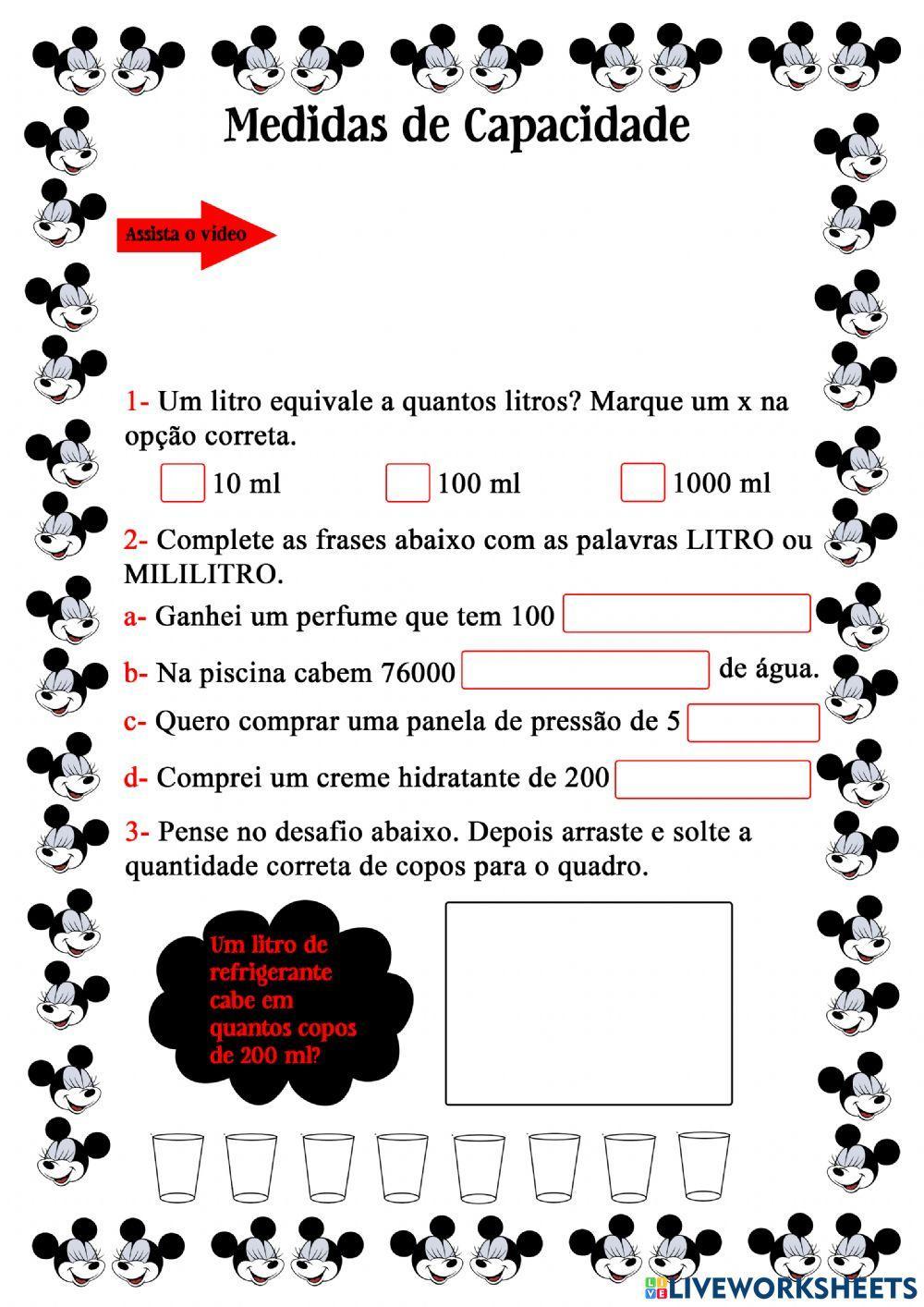 Medidas de Capacidade - 02