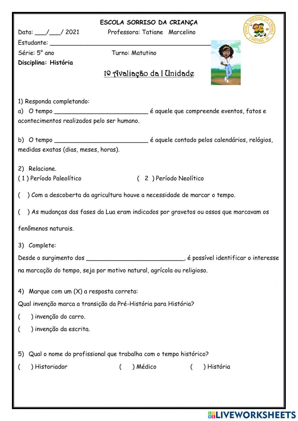 Atividade Avaliativa de História