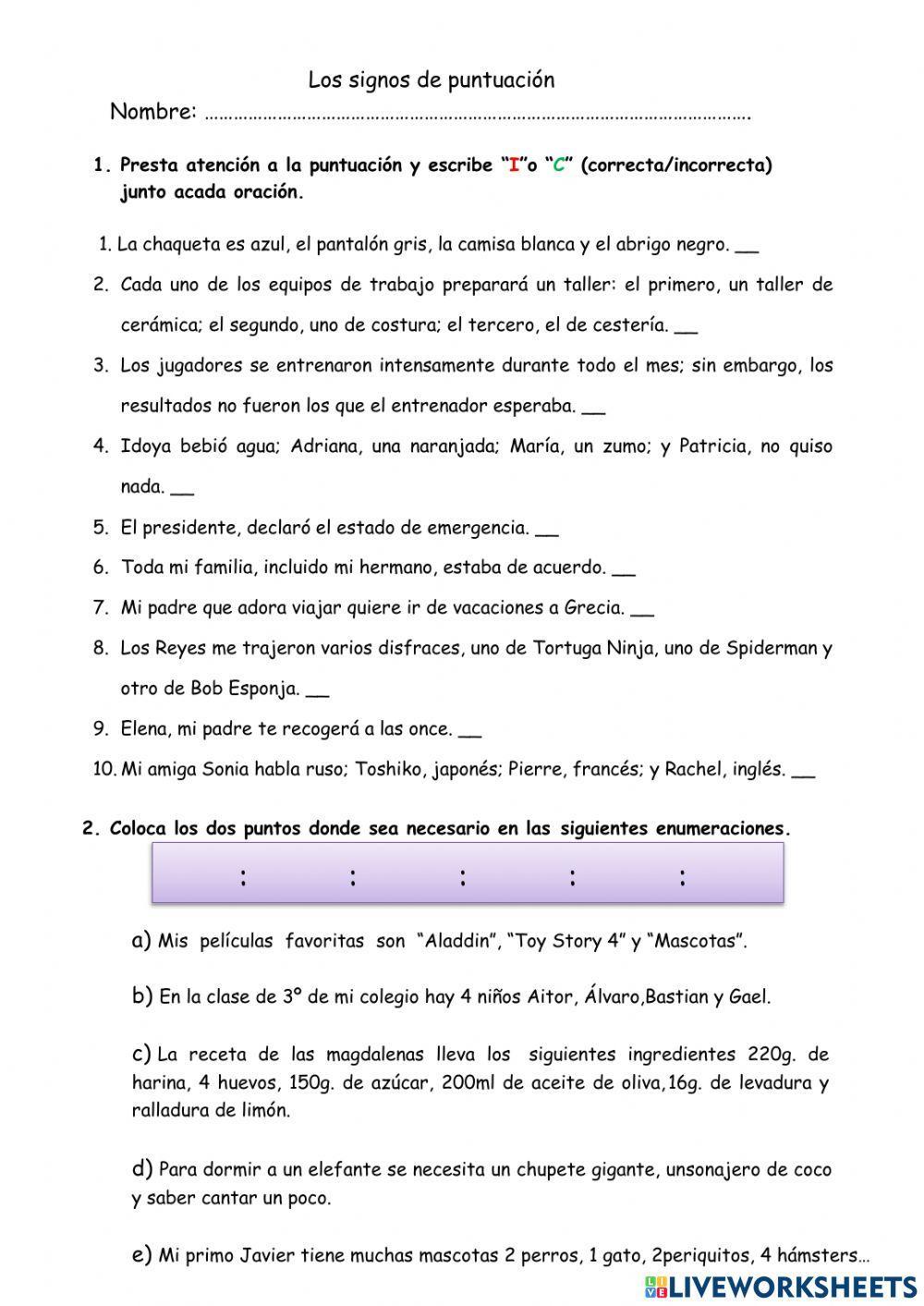 Signos de puntuación