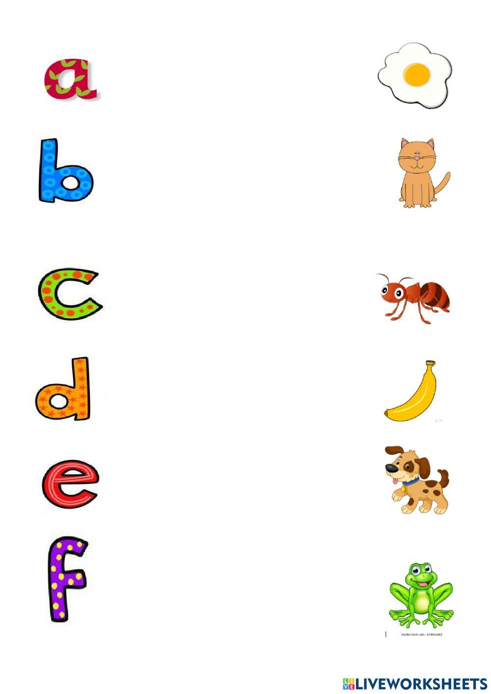 Alphabet A B C D E F