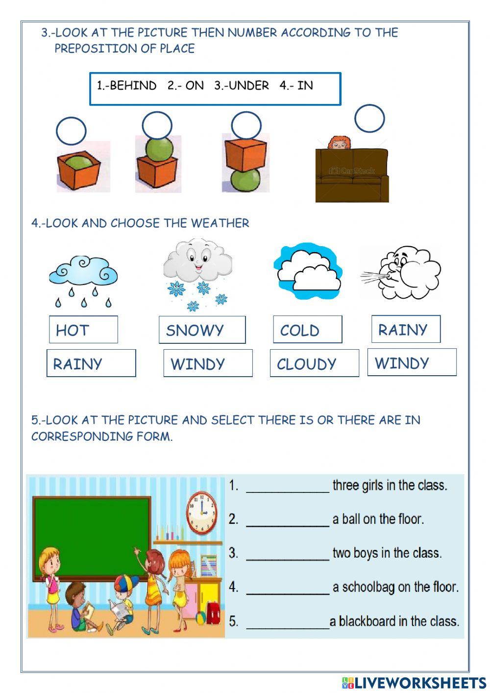 Examen del 2º quimestre de inglès