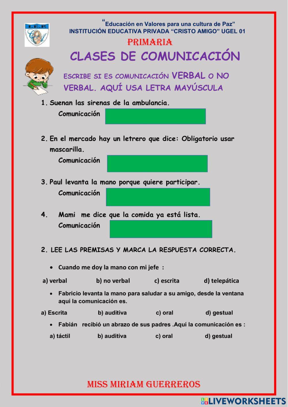 Clases de comunicación