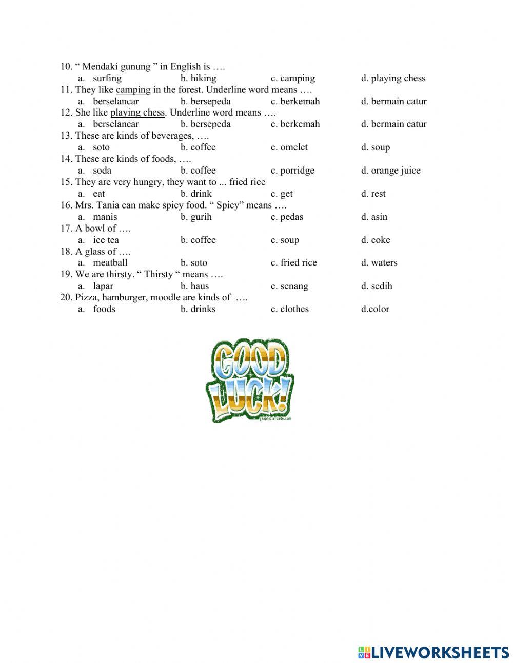 Pat bahasa inggris 5