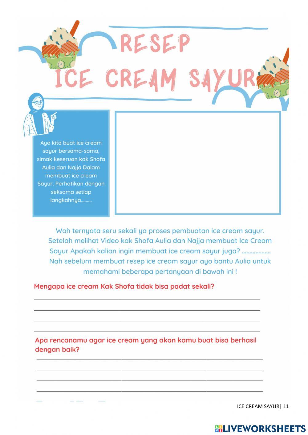 Mengenal Cara Pembuatan Ice Cream Sayur