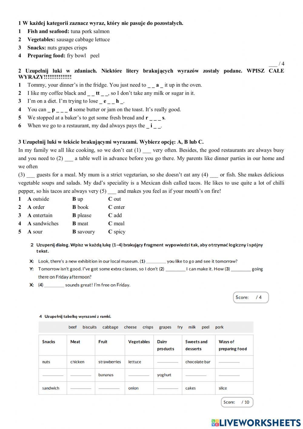Repetytorium ósmoklasisty część 1 unit 6 słownictwo i funkcje