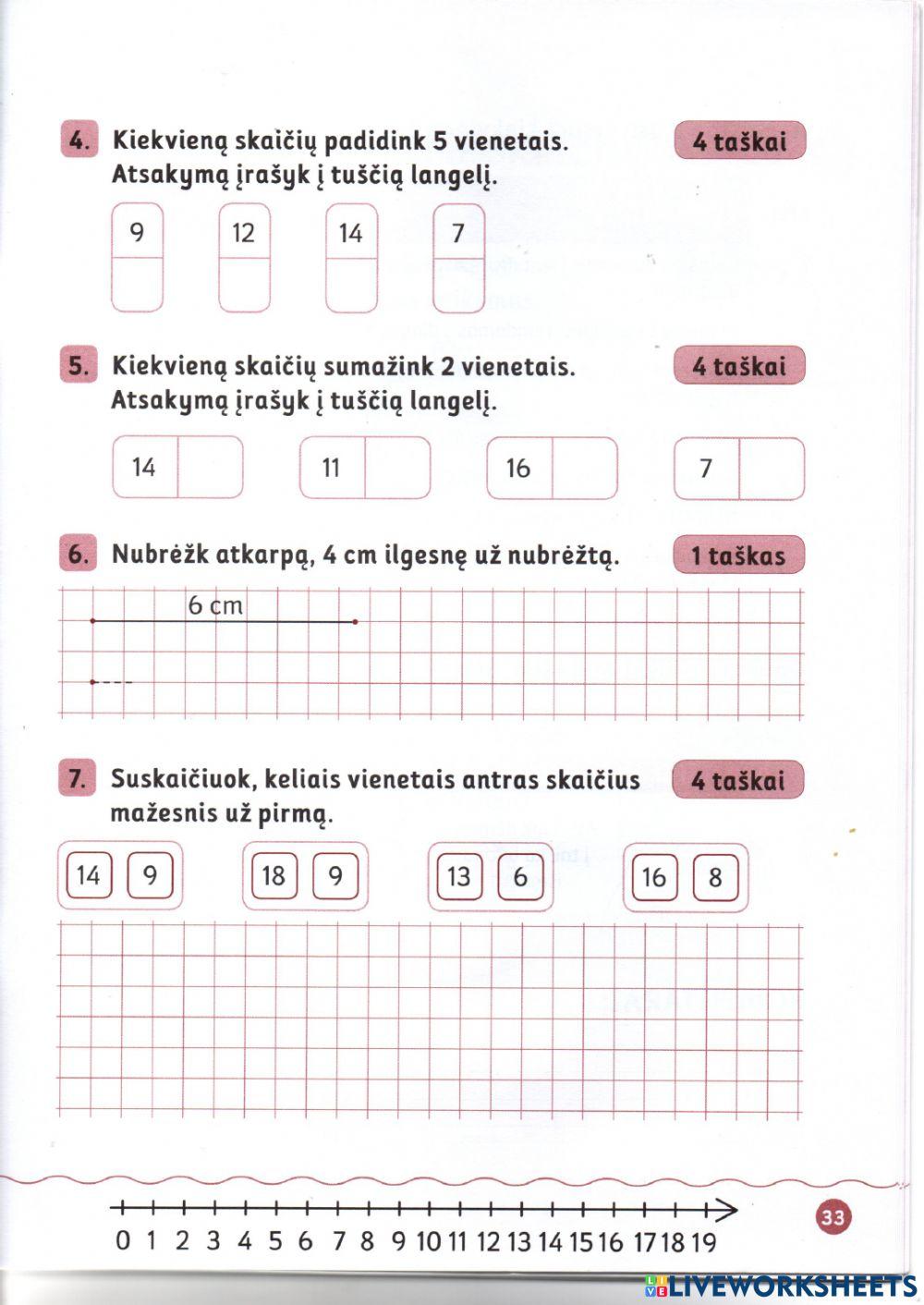 Pasitikrinamasis matematikos -Taip- Nr. 7