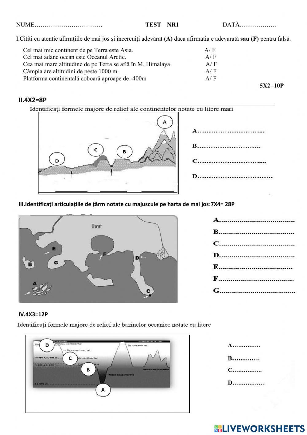 Test relieful Terrei