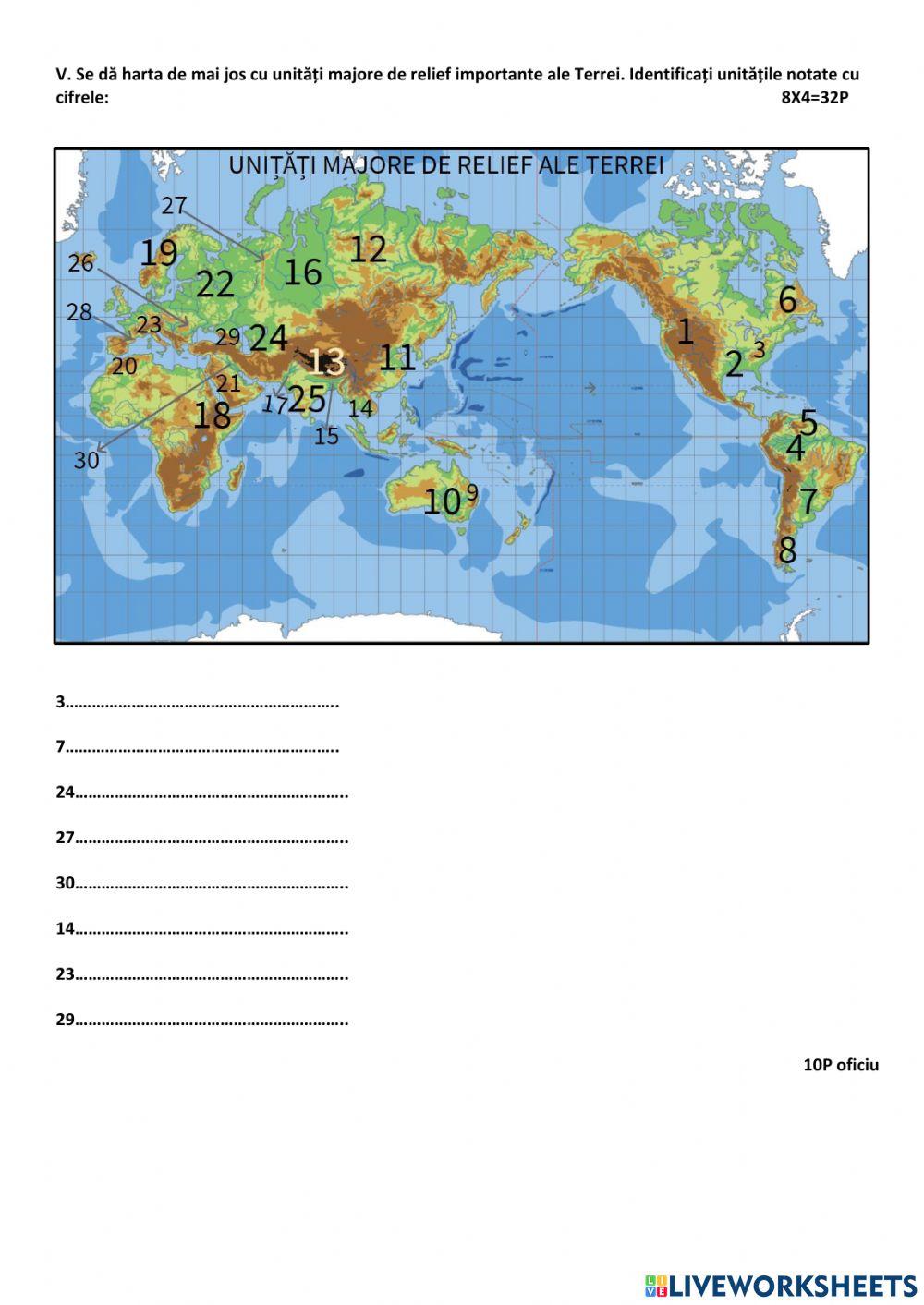 Test relieful Terrei