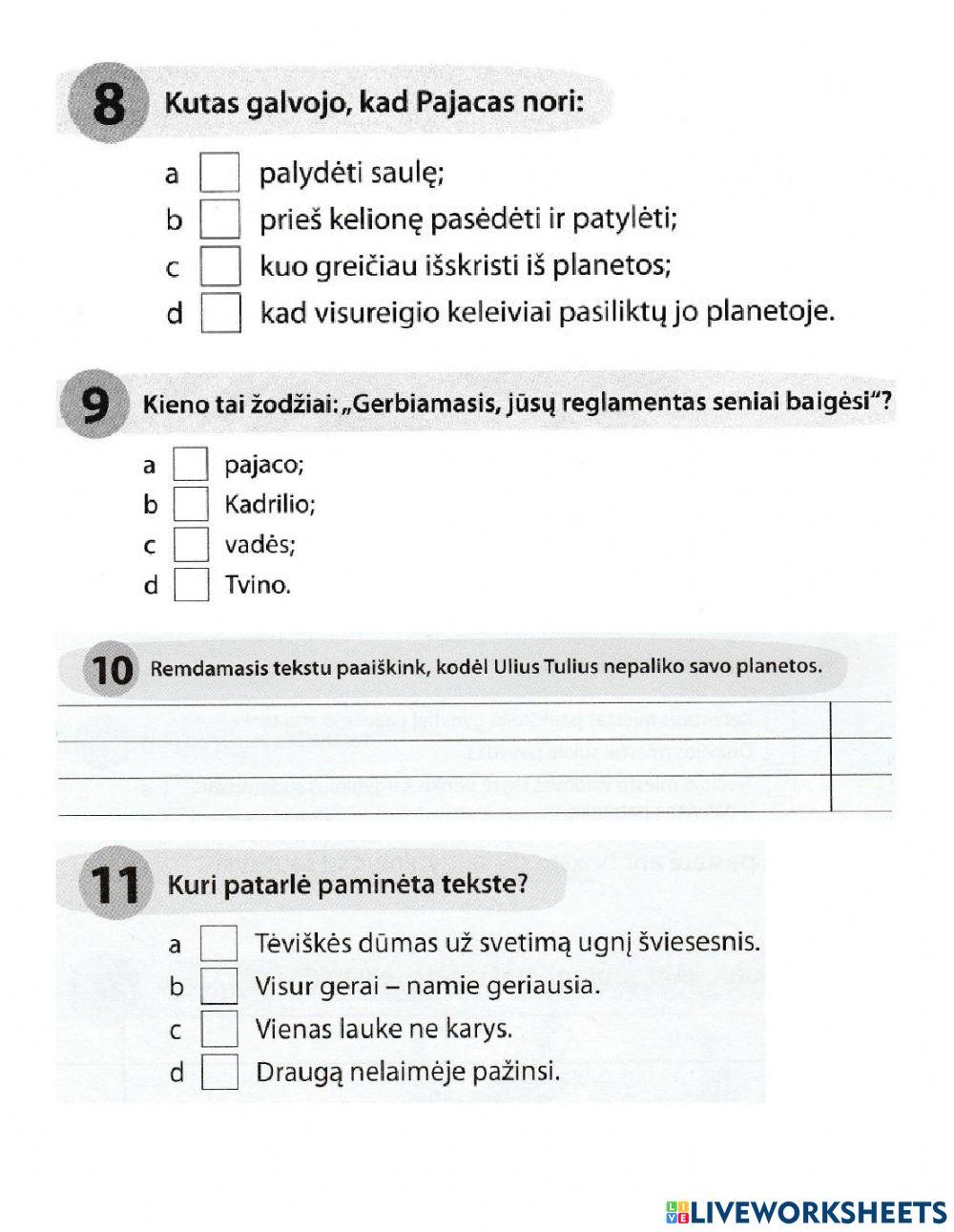 Teksto suvokimo testas Nr.6