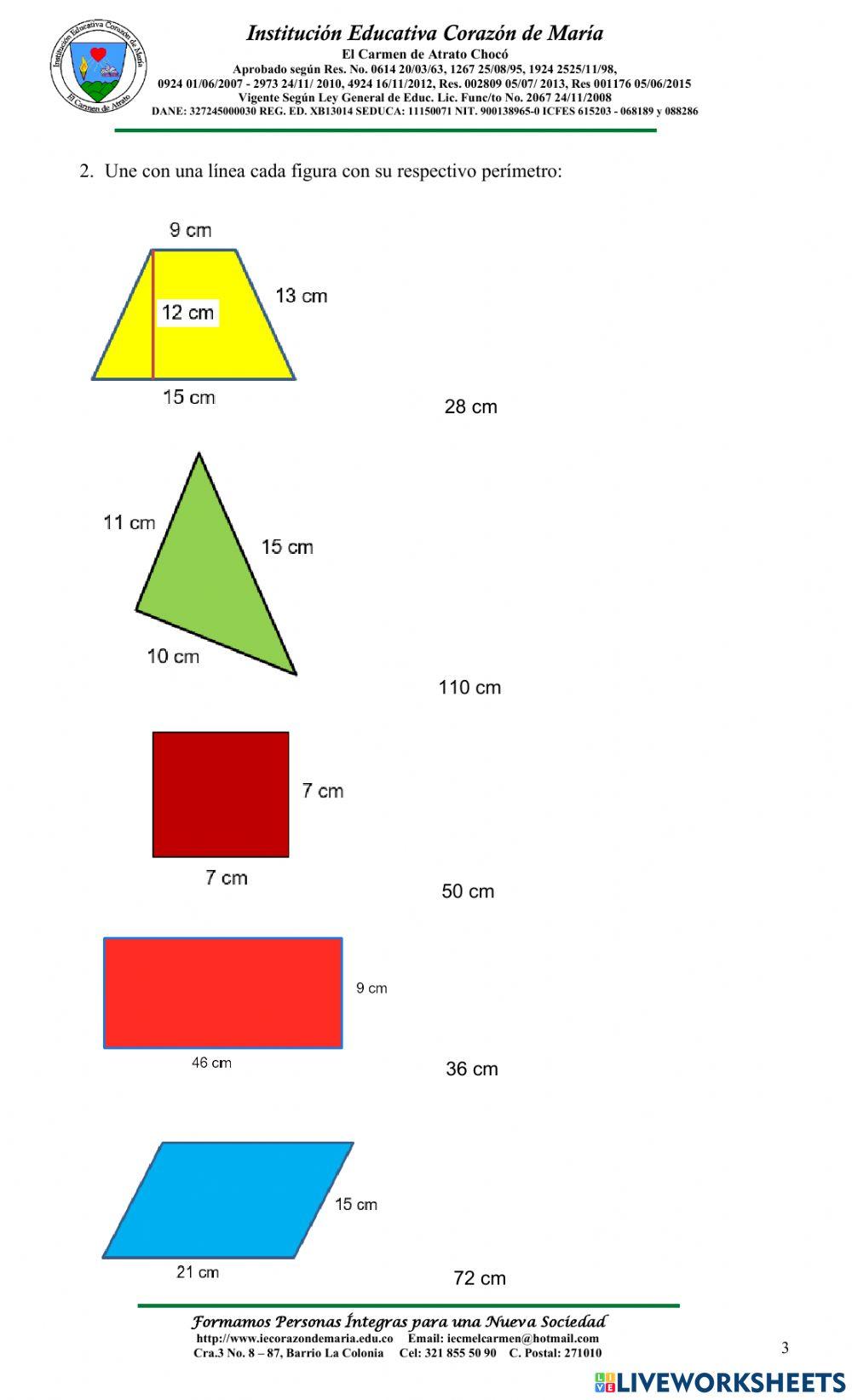 Taller interactivo perímetro y áreas