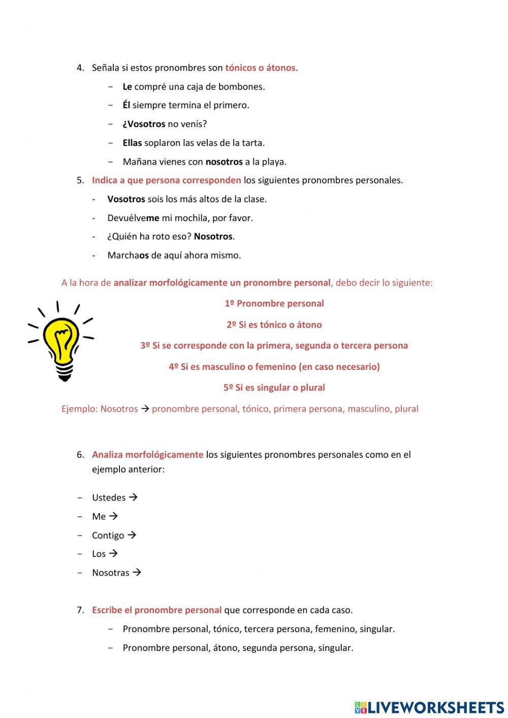 Pronombres Personales