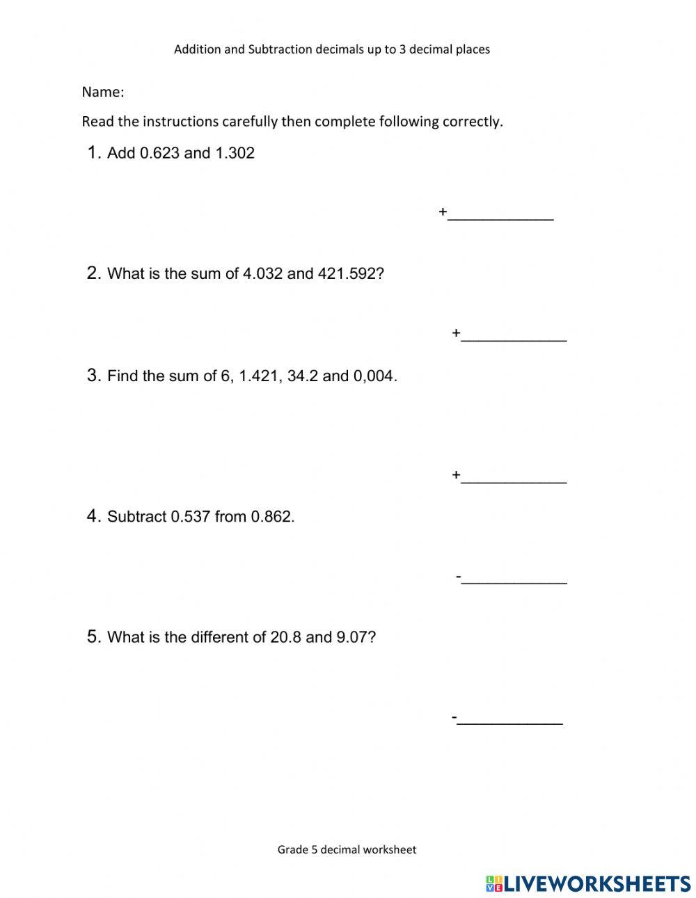 adding-and-subtracting-decimals-interactive-exercise-live-worksheets