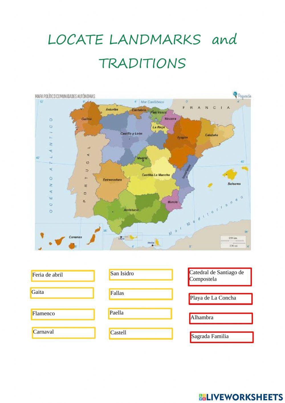 Spain landmarks traditions