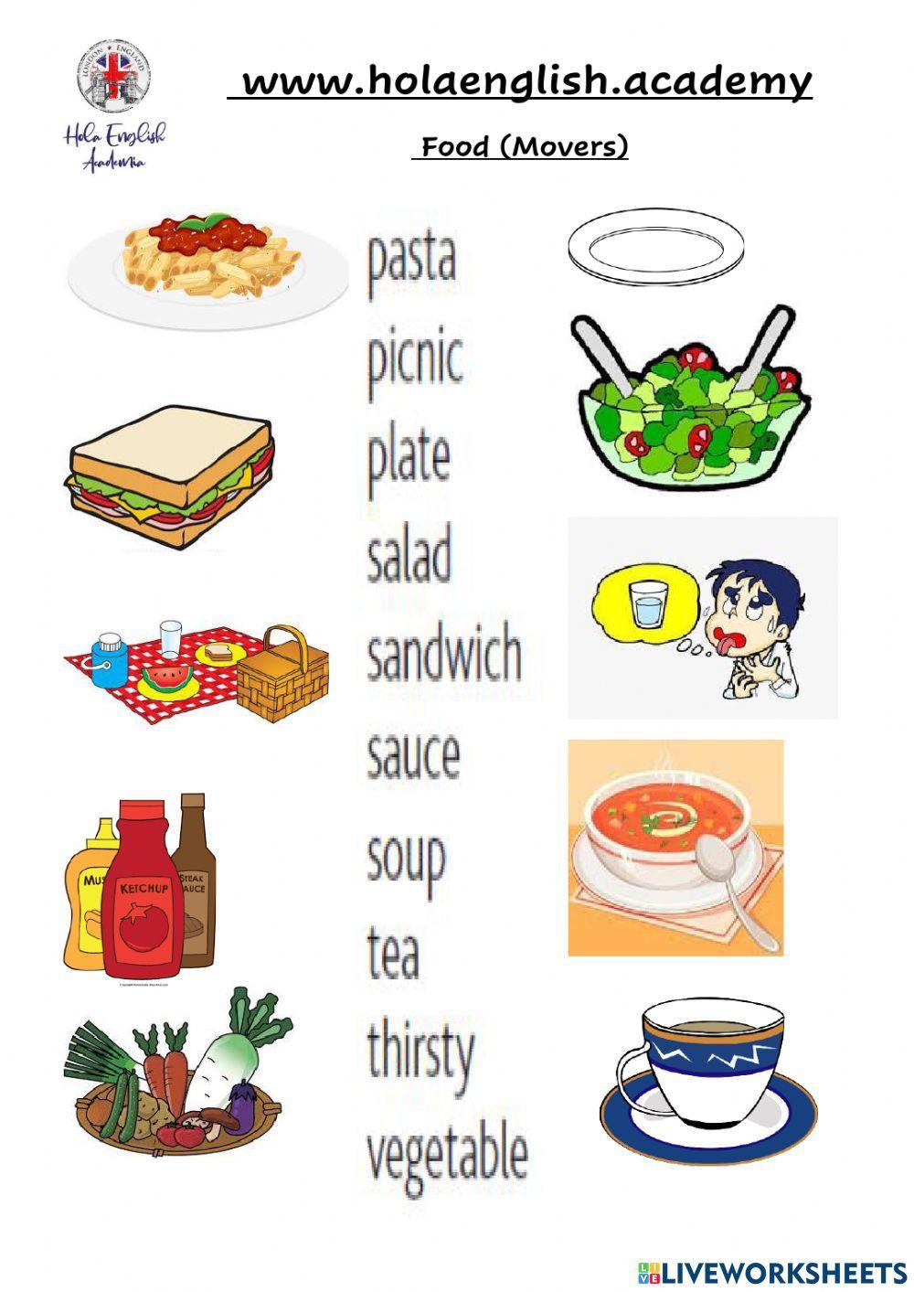 Food Vocab A1 Movers