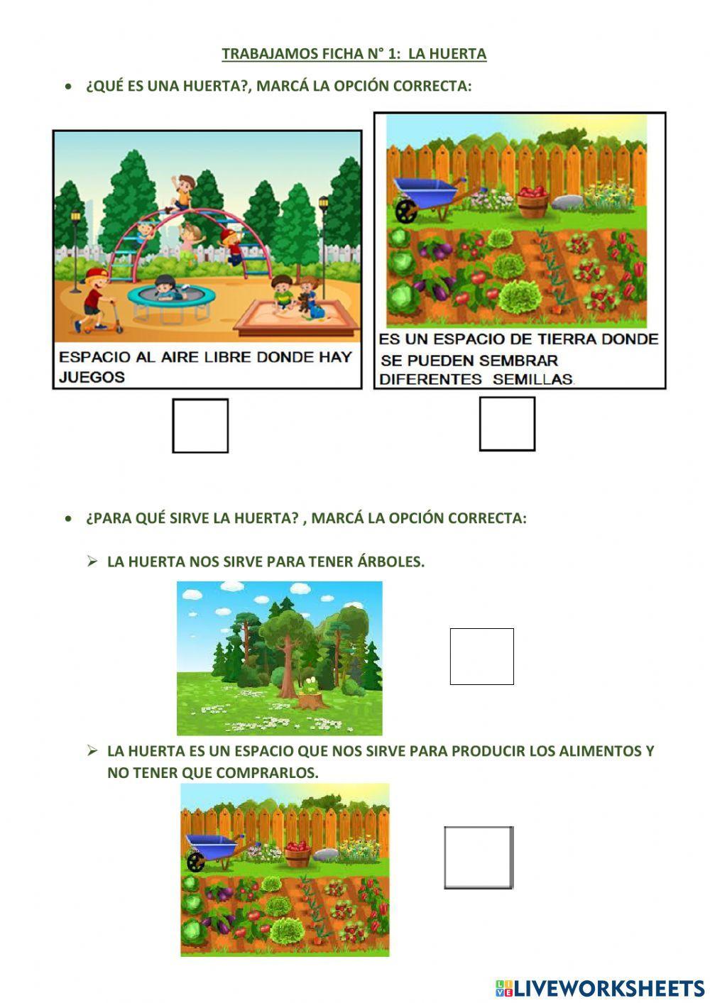 Trabajamos con la huerta ficha 1