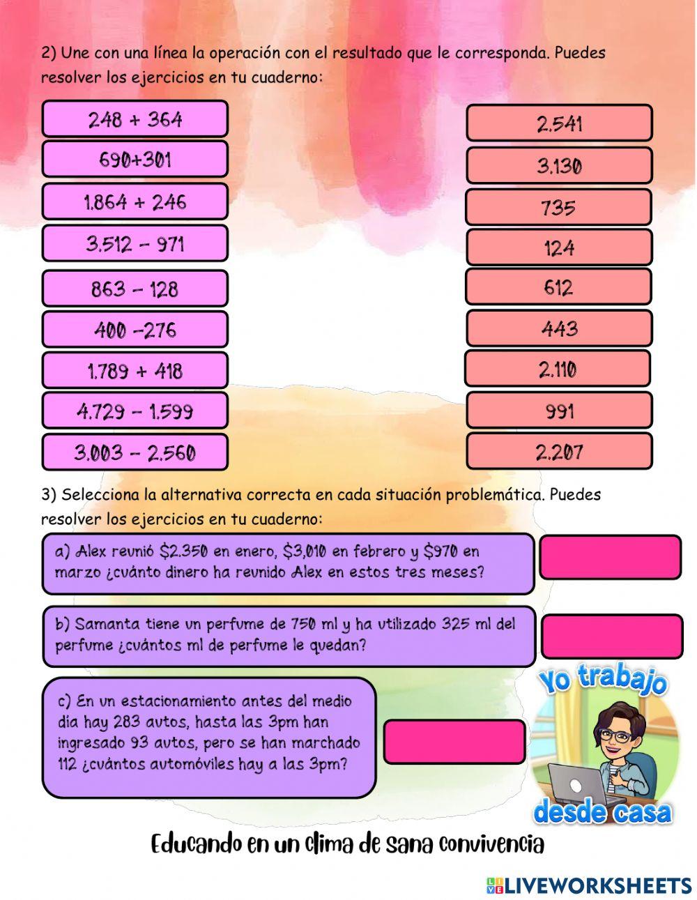 Adición y sustracción